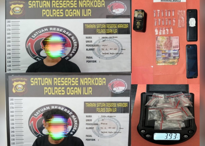 Lagi dan Lagi, Satresnarkoba Polres Ogan Ilir Kembali Bekuk 2 Tersangka Pengedar Sabu di Tanjung Raja