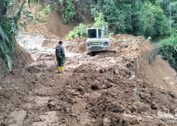 Hujan Deras Picu Longsor, Akses Jalan di Desa Sri Tanjung Lumpuh Total