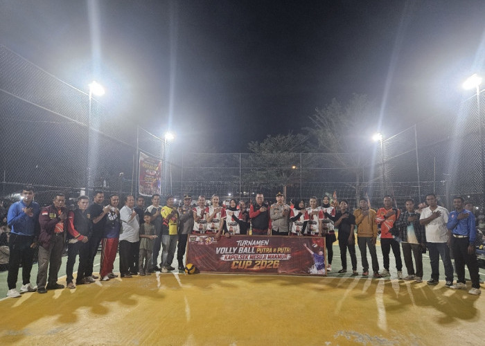 Sambung Silaturahmi Turnamen Volly Kapolsek Cup Diikuti Puluhan Klub di Mesuji Makmur