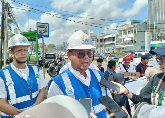 Aksi Sosial Perumda Tirta Musi Palembang Pada Pengguna Jalan Terdampak Perbaikan Pipa, Kembali Normal 