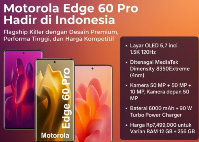 Motorola Edge 60 Pro Dirilis, Ponsel Flagship Killer dengan Fitur Premium, Performa Tinggi, dan Harga Murah