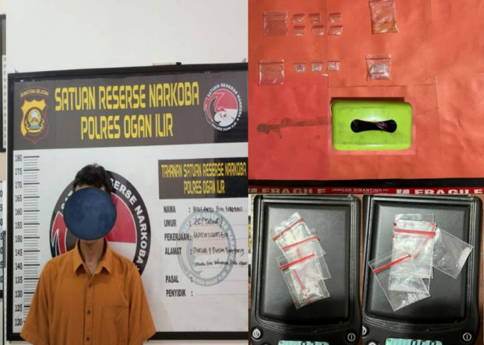 Penggerebekan di Tanjung Seteko Indralaya, Satres Narkoba Polres Ogan Ilir Amankan Pengedar dan 9 Paket Sabu