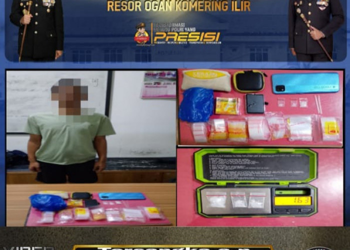 Tujuh Bundel Klip Kosong Perkuat Status Pengedar, Tersangka Sabu di Kutaraya Kayuagung Tak Berkutik