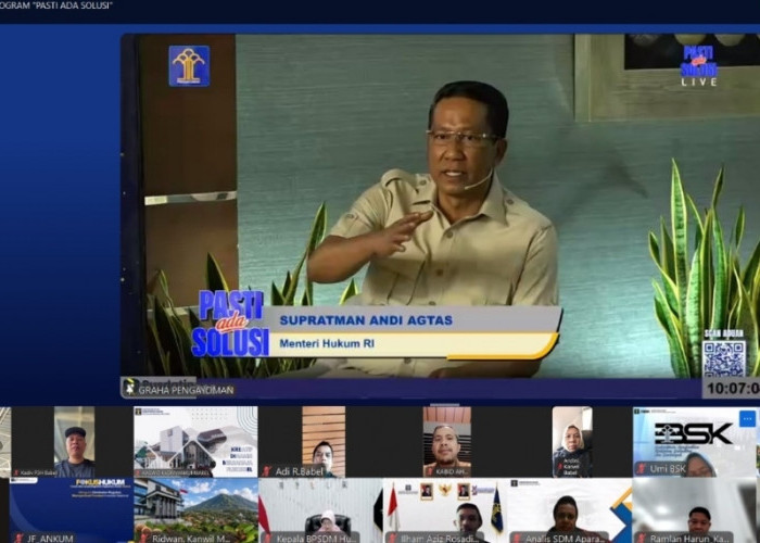 Kanwil Kemenkum Babel Ikuti Forum PASTI ADA SOLUSI Episode 5, Tanggapi Langsung Aduan Masyarakat