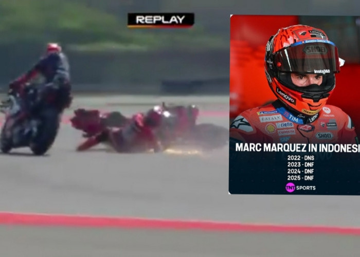 Drama di Lap Pembuka! MotoGP Mandalika 2025 Diwarnai Crash Besar: Marquez & Bezzecchi Terseret ke Gravel