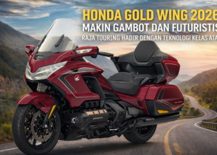 Honda Gold Wing 2026 Makin Gambot dan Futuristis, Raja Touring Hadir dengan Teknologi Kelas Atas