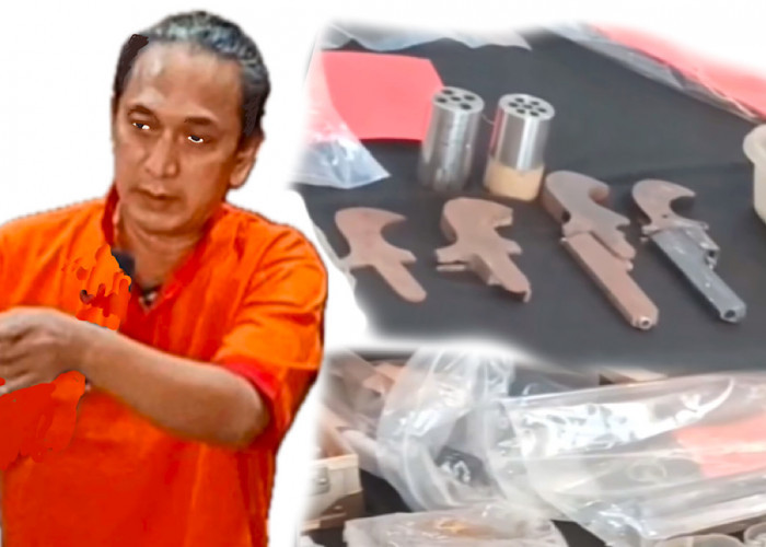 Sederet Barang Bukti Bahan Baku Buat Senjata Api di Palembang Tapi Ferdi Masih Kekeuh Membantah 