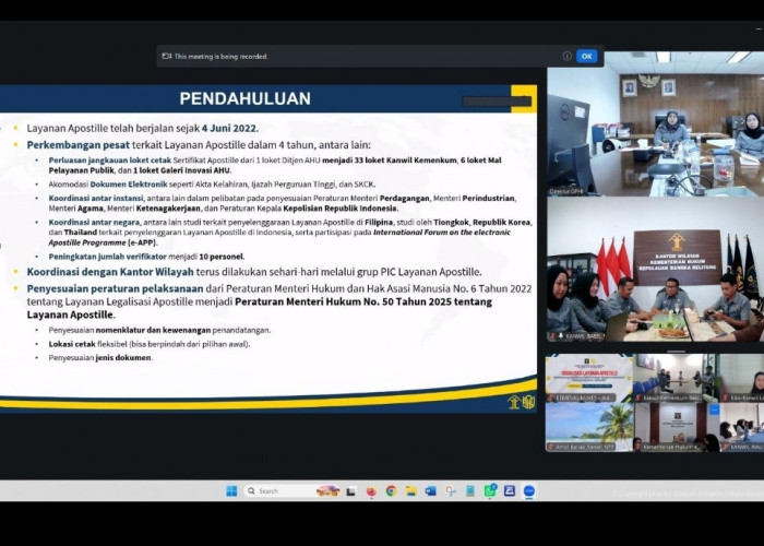 Apostille Bisa Selesai Sehari, Kanwil Kemenkum Babel Siapkan Layanan Fast-Track Mulai Agustus 2026