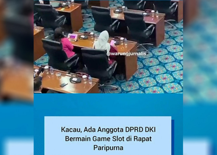 Edan! Saat Rapat Paripurna Anggota DPRD DKI Jakarta Ini Malah Asyik Nyelot, Warganet: Pecat Saja!