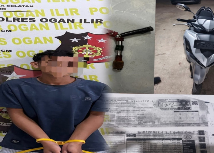 2 Tersangka Curanmor Berhasil Diamankan Polres Ogan Ilir dan Polsek Tanjung Raja, Sejumlah BB Turut Disita