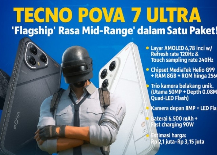 Tecno Pova 7 Ultra Ponsel Flagship Rasa Mid-Range, Tawarkan Performa Gahar dengan Harga Ramah Kantong