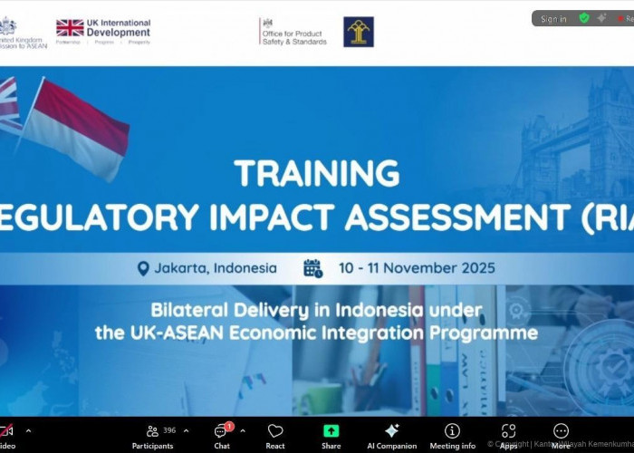 Kolaborasi Indonesia–Inggris: Kanwil Kemenkum Babel Ikuti Training Regulatory Impact Assessment