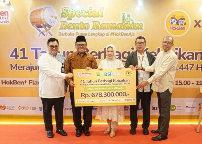 BSI dan HokBen Ajak 4.500 Anak Yatim Buka Puasa Bersama, Perkuat Ekosistem Ziswaf Ramadan 1447 H