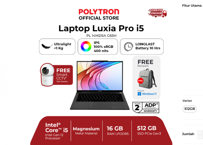 Laptop Ringan Kurang dari 1KG + Garansi ADP 2 Tahun, Harga Cuma 7 Jutaan Kok Bisa?