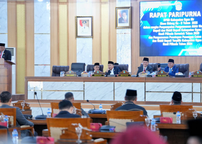 DPRD Ogan Ilir Gelar Paripurna Pengumuman Akhir Masa Jabatan Bupati-Wabup OI Hasil Pilkada 2020