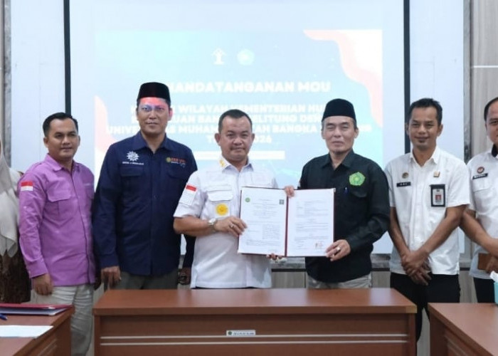 Kemenkum Babel dan UMM Babel Teken MoU Perlindungan Kekayaan Intelektual