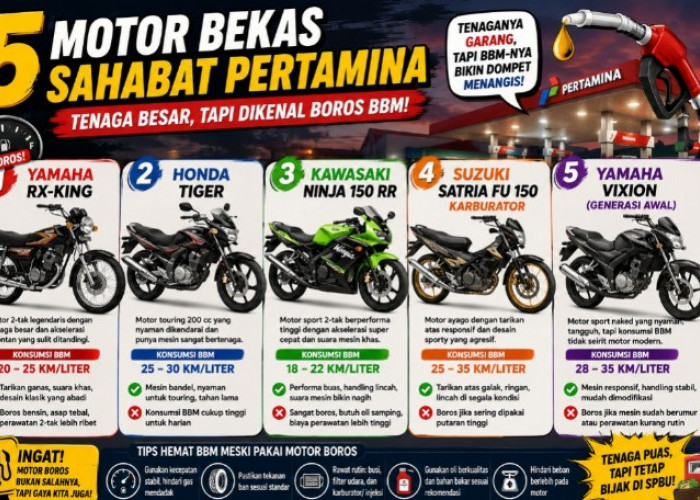 5 Motor Bekas yang Dijuluki 'Sahabat Pertamina', Tenaga Besar Tapi Dikenal Boros BBM