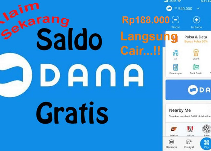 3 Link DANA Kaget Hingga Rp188 Ribu, Bisa Cair Sekarang Juga, Masuk Dompet Digital!