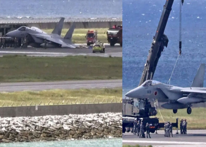 Jet Tempur Jepang Patah Roda saat Mendarat, Bandara Naha Terganggu 4 Jam