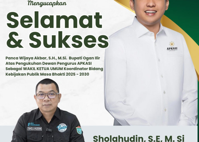 Pengukuhan Bupati Ogan Ilir Sebagai Waketum Koordinator Kebijakan Publik APKASI Masa Bhakti 2025-2030