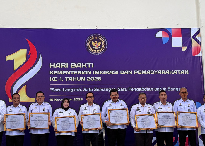 Lapas Tanjung Raja Ogan Ilir Terima Piagam Penghargaan Atas Komitmen Pemberantasan Narkoba