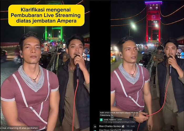 Ngamen Live di Atas Jembatan Ampera Palembang Dilarang, Rian Charles Langsung Tanya Sama Pak Pol PP di TKP  