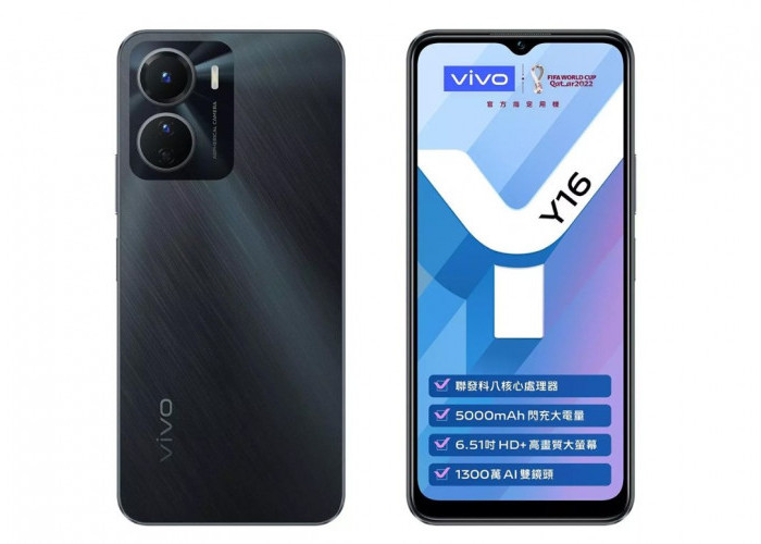 Spesifikasi dan Harga Vivo Y16 Terbaru: Pilihan HP Murah dengan Layar HD+ Baterai 5000mAh Jelang Tahun Baru