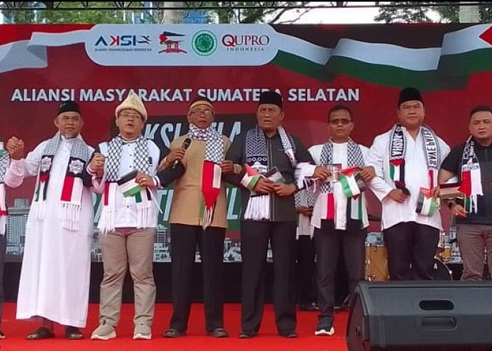 Ribuan Massa Sumatera Selatan Bersatu Bela Palestina, Aksi Solidaritas Jilid III Gema Dukungan Tanpa Henti