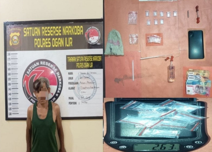 Simpan 8 Paket Sabu, Kakek 60 Tahun di Muara Baru Pemulutan Diamankan Satres Narkoba Polres Ogan Ilir