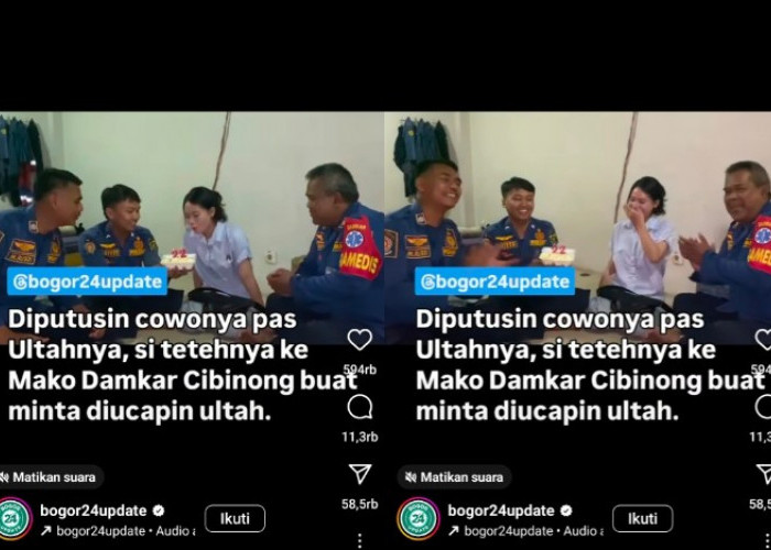 Patah Hati Ditinggal Kekasih, Wanita di Bogor Rayakan Ultah Bersama Petugas Damkar