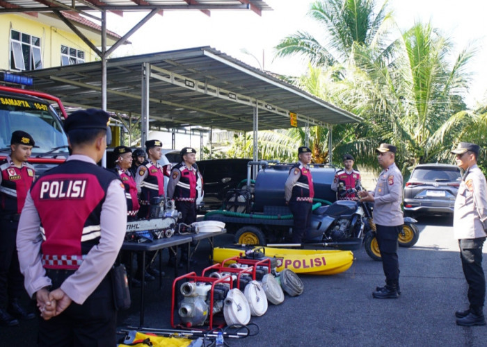 Antisipasi Karhutla, Polres OKI Pastikan Kesiapan Kendaraan dan Peralatan