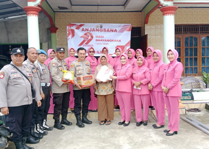 Anjangsana Polsek Muara Kuang ke Purnawirawan dan Warakawuri Polri dalam Rangka Hari Bhayangkara ke-79
