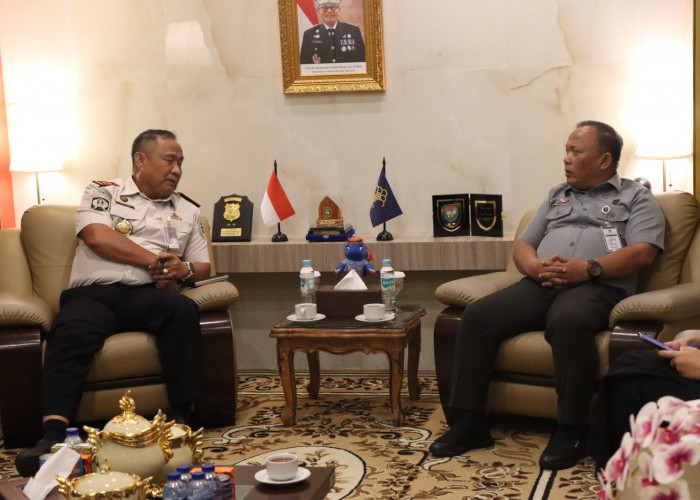 Perkuat Kolaborasi, Kakanwil Kemenkum Sumsel Terima Audiensi Kakanwil Ditjenpas yang Baru