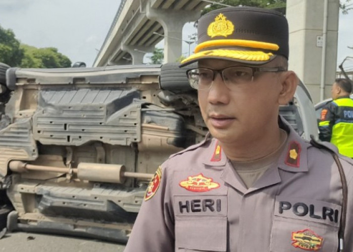 Kapolsek SU I Ungkap Penyebab Awal Lakalantas Beruntun di Depan Kejari Palembang, Supir CR-V Hilang Kendali