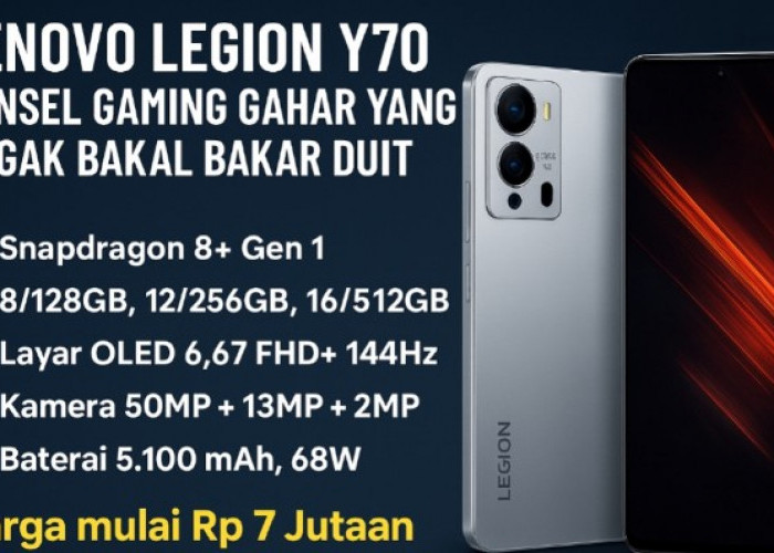 Kulik Spek Canggih Lenovo Legion Y70, Ponsel Gaming Gahar yang Nggak Bakar Duit