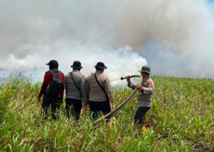 Ratusan Titik Api Terdeteksi di Cengal, Polres OKI Intensifkan Mitigasi Karhutla