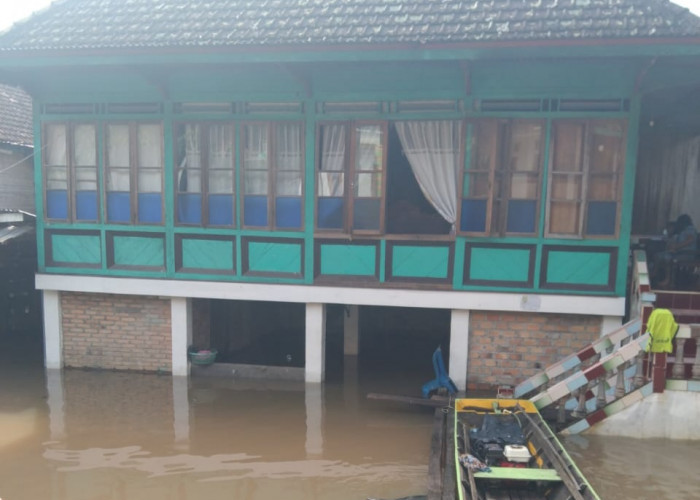 Sungai Mesuji Meluap Pemukiman Warga di 2 Desa Kecamatan Mesuji Raya OKI Terendam Banjir