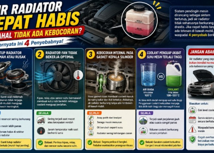 Air Radiator Mobil Cepat Habis Padahal Tak Ada Kebocoran? Ternyata Ini 4 Penyebab yang Sering Diabaikan