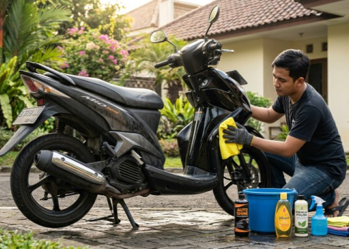 Motor Bekas Kusam Jangan Langsung Cat Ulang! Begini Cara Mengkilapkan Bodi agar Tampak Seperti Baru Pakai