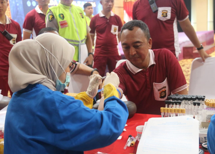 Polda Sumsel Gelar Pemeriksaan Kesehatan Berkala PJU, Wujudkan SDM Polri Presisi yang Prima