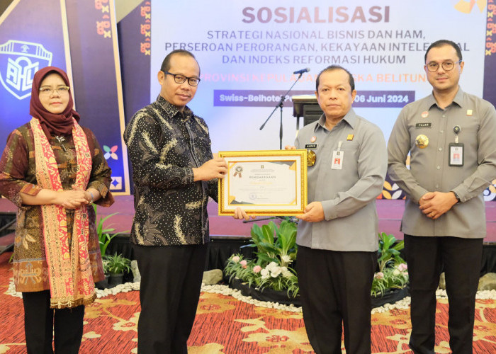 Pemkab Bangka dan Bangka Tengah Terima Penghargaan atas Dukungan Tugas Kemenkumham Babel