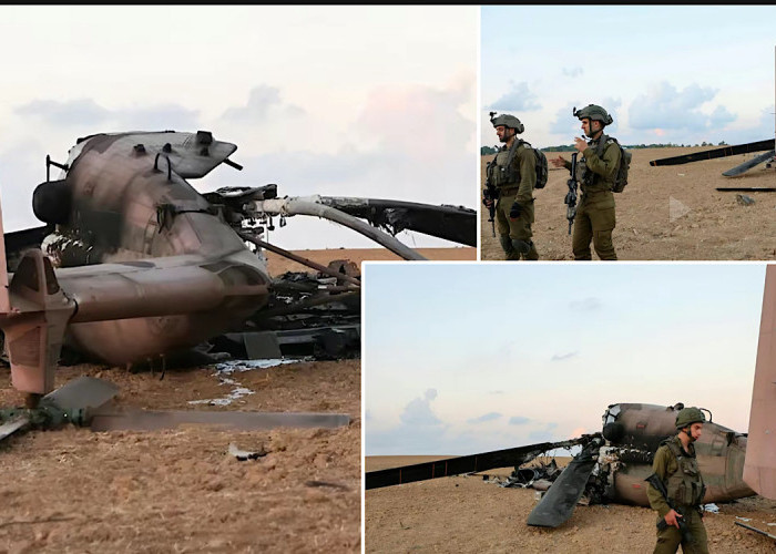 Penampakkan Puing Helikopter Pengangkut 50 Pasukan Israel Bocor, Heli CH-53 Hancur Diterjang Roket Hamas