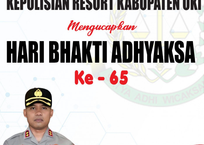Polres OKI Mengucapkan Hari Bhakti Adhyaksa Ke-65