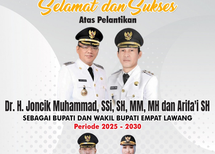 Pemkab Lahat Mengucapkan Selamat kepada Atas Pelantikan Bupati Empat Lawang