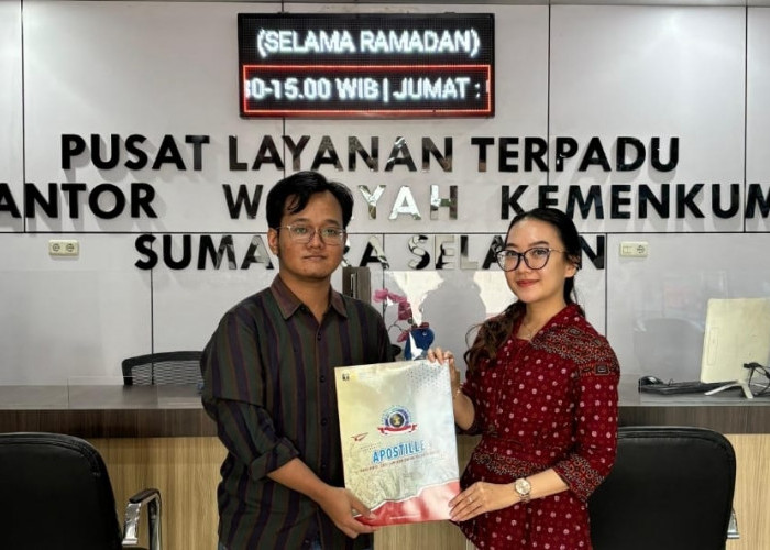 Urus Apostille untuk Kuliah ke Rumania, Layanan Kemenkum Sumsel Tuntas 30 Menit