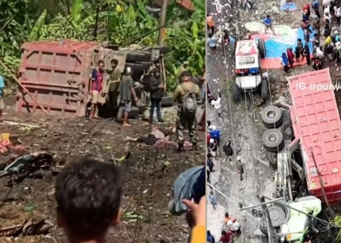 Tragis Truk Pasir Tabrak Angkot, 11 Rombongna Guru TK Meninggal Dunia 