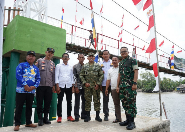 Jembatan Gantung di Desa Kuala Dua Belas OKI Selesai, Permudah Aktivitas Masyarakat 