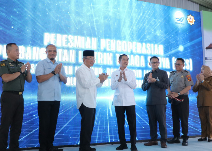 Ratu Dewa Resmikan Pembangkit Listrik Tenaga Surya (PLTS) di Masjid Agung 