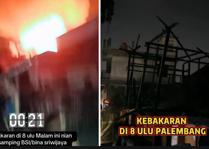 Si Jago Merah Lahap Bedeng 10 Pintu di 8 Ulu Palembang, 1 Mushola Ikut Hangus Plus 1 Unit Sepeda Motor Vespa