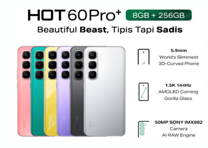 Infinix Hot 60 Pro+ : HP Layar Lengkung Termurah Harga Rp2 Jutaan dengan Layar AMOLED yang Luas